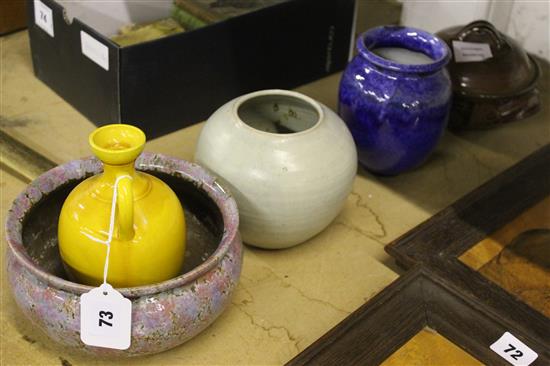 Various Art Pottery vessels